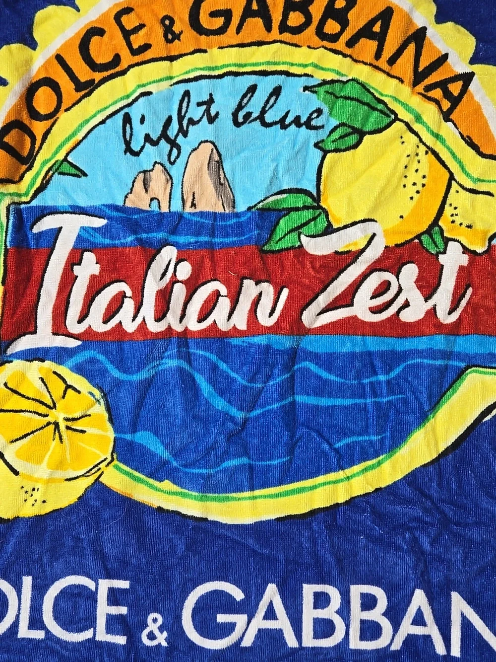 Dolce & Gabbana Light Blue Beach Blanket Towel